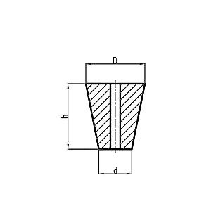 Conische stoppen met gat