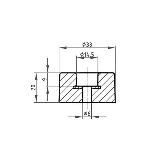 Buffer met stalen sluitring