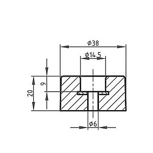 Buffer met stalen sluitring
